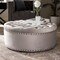Baxton Studio Iglehart Light Gray Velvet Upholstered Tufted Cocktail Ottoman 154-9362 - alternate 3